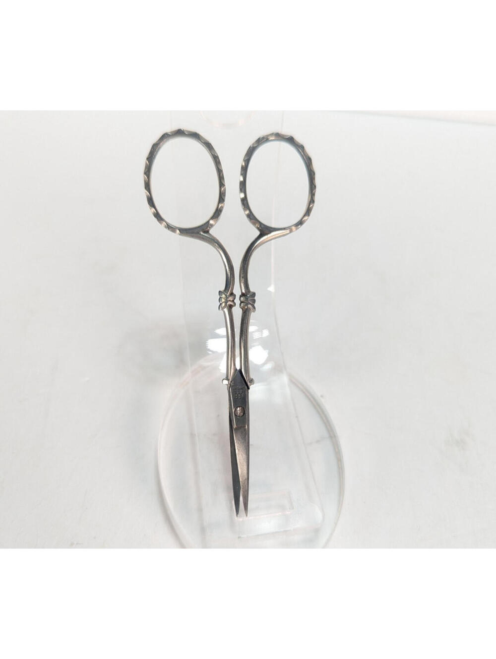 Vintage J.A. Henckels Embroidery Scissors 3-5/8" Scalloped Handles Germany